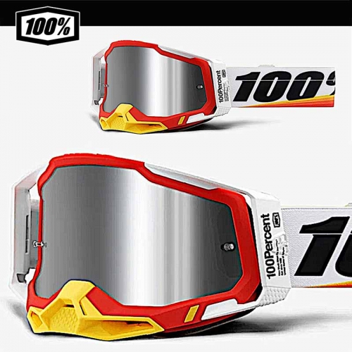 MASCHERA MOTOCROSS ENDURO 100% RACECRAFT 2 ARSHAD RED LENTE A SPECCHIO