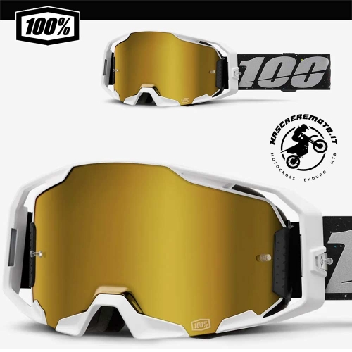 MOTOCROSS ENDURO GOGGLE 100% ARMATIC RAPIDRACER MIRROR LENS